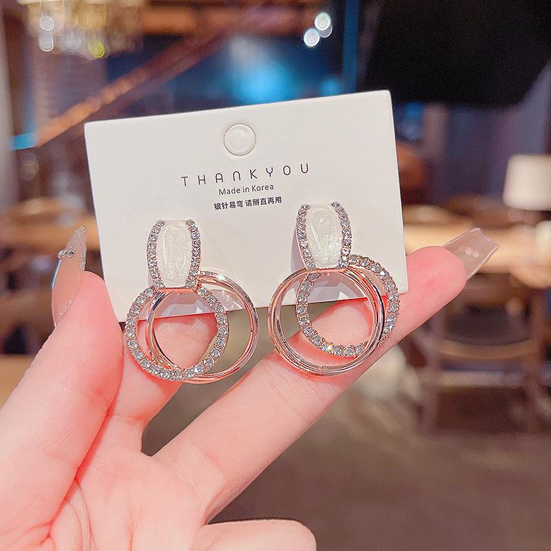 Product Introduction of Sterling Silver Needle Internet Celebrity Live Broadcast Hot-Sale Earrings Stall Supplies for Night Market All-Match Fashion Earrings Ear Rings Wholesale 6