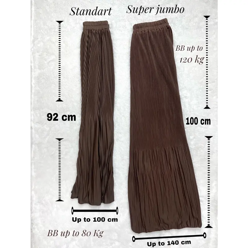 DIORA Rok Plisket Lidi Cabang Super Jumbo / Rok Premium / Rok Plisket / Rok Super Jumbo / Bawahan Wanita / Rok Wanita Muslim 5