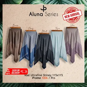 ALUNA SERIES  BY JOURNEY SCARVES JILBAB SEGIEMPAT JP Katun Nyaman Voal Wanita Muslim Square