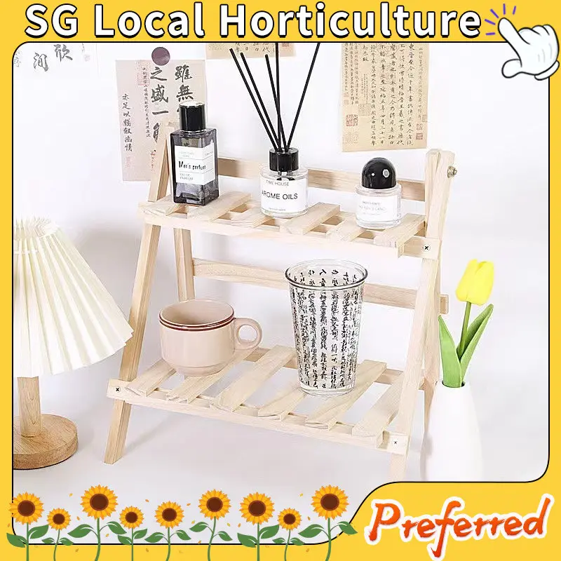 【SG Local Horticulture】Multi layer succulent plant flower rack, foldable and installation free, dormitory indoor storage rack, desktop gardening rack27726435597