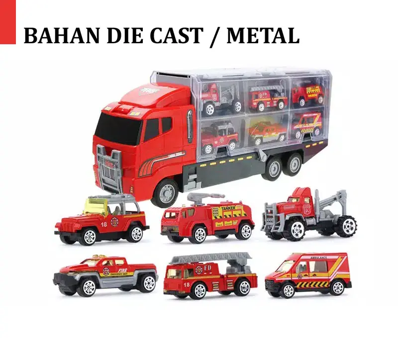 MAINAN ANAK CONTAINER ISI TRUCK PEMADAM KEBAKARAN 0