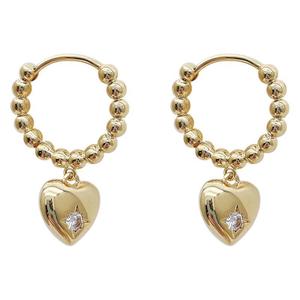 ห่วงหูดอกไม้มงกุฎ ดีไซน์เฉพาะ ตัวล็อคหูระดับไฮเอนด์ เครื่องประดับของขวัญสำหรับผู้หญิง สีทอง