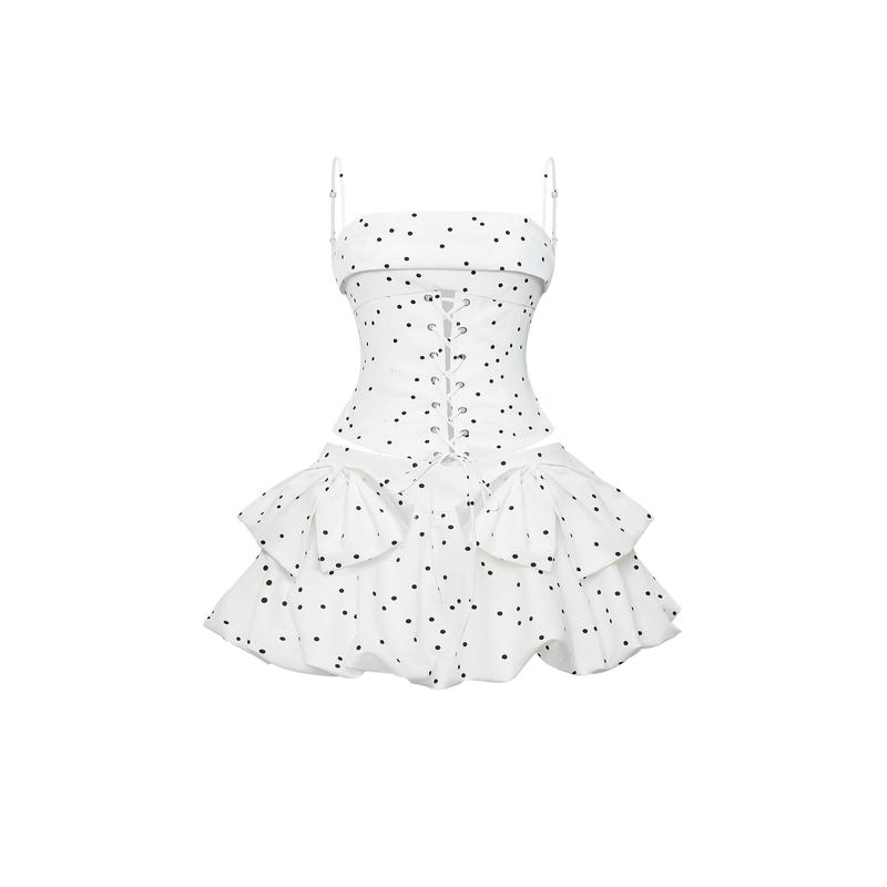 Alyssa Set - VÁY THIẾT KẾ HỌA TIẾT CHẤM BI TRENDY FORM VÁY BÍ SIÊU TÔN DÁNG Nữ Áo