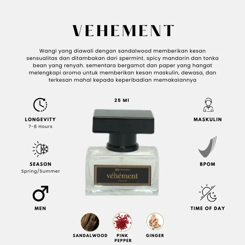 Farbash Parfum Véhément - Parfum Pria 25 ML - inspired Perfume Wangi 1