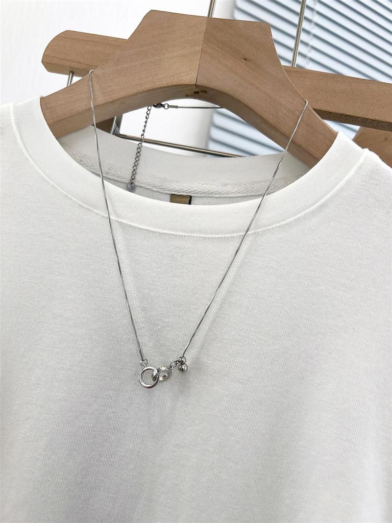 Product Introduction of Short pleated women's T-shirt waist design sweet short-sleeved summer cotton round neck top 14