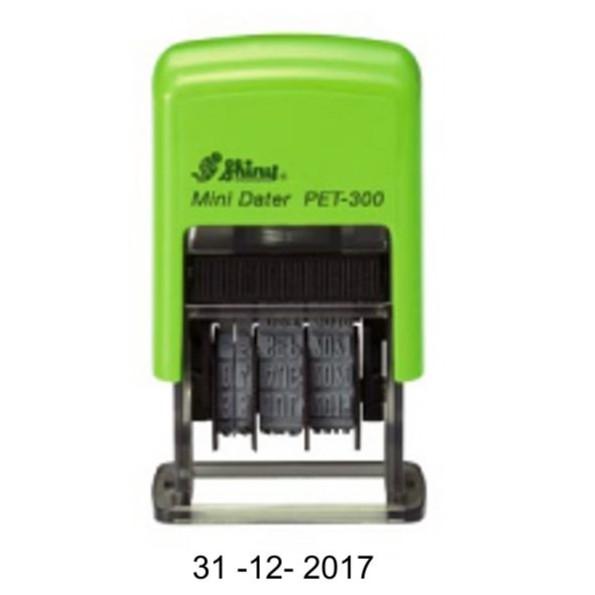Con dấu ngày tháng năm có sẵn mực Trên Giấy thường PET300/400 Shiny 2