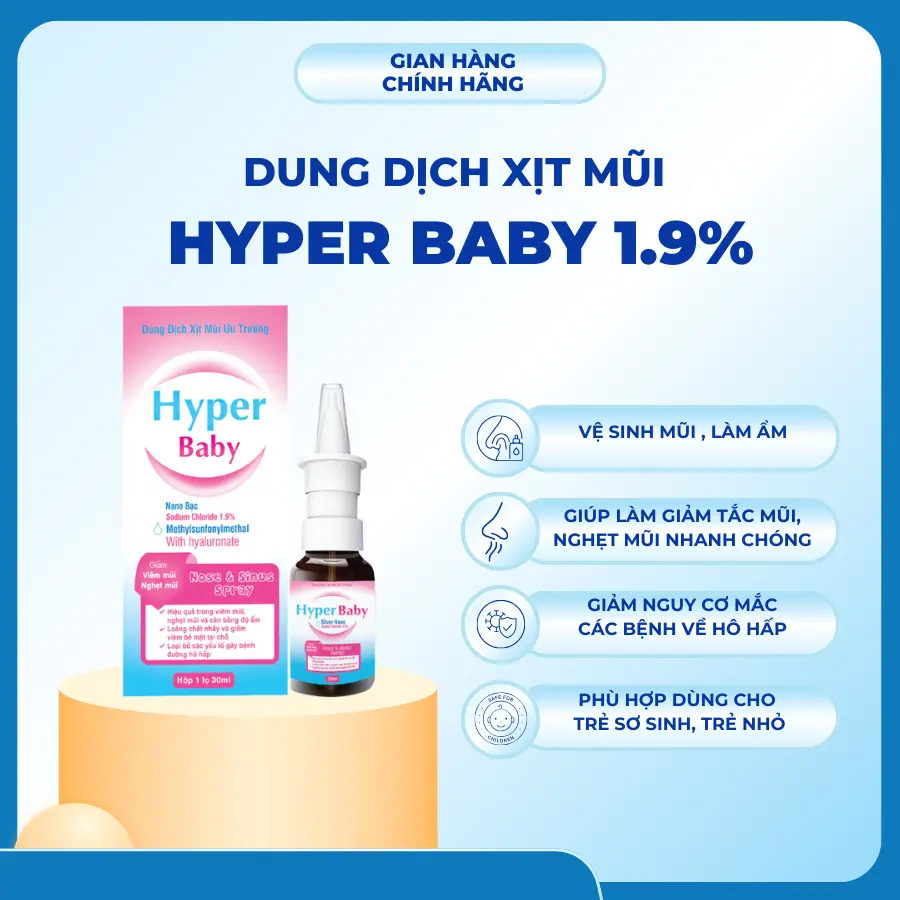 XỊT MŨI HYPER BABY 20ML - DÀNH CHO TRẺ