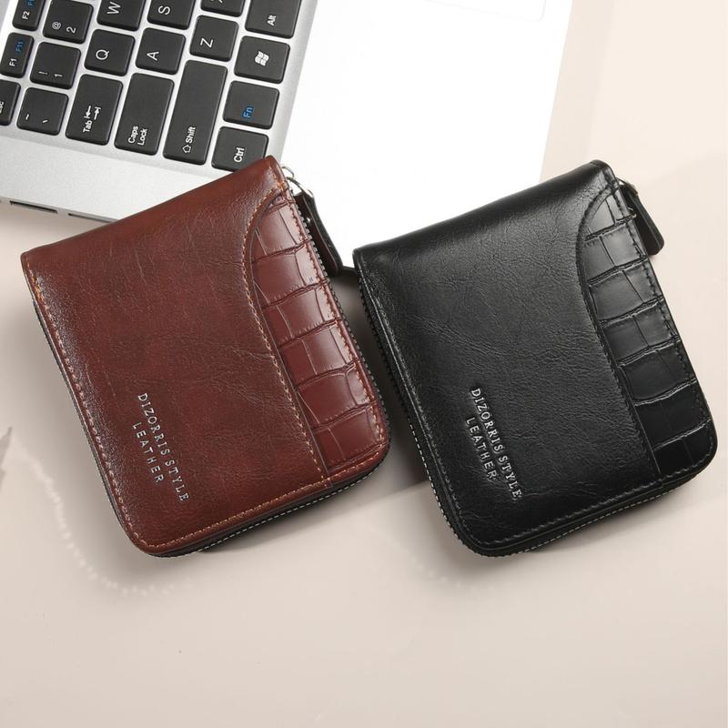 Ví Da Nam Khóa Kéo, Chất Liệu Da Mềm Mịn Cao Cấp, Nhiều Ngăn Đựng Tiền, Đựng Thẻ, Đựng Giấy Tờ, Bóp Da Nam Nhiều Ngăn Tiện Dụng [KÈM HỘP XỊN] Wallet ví - mã VH02