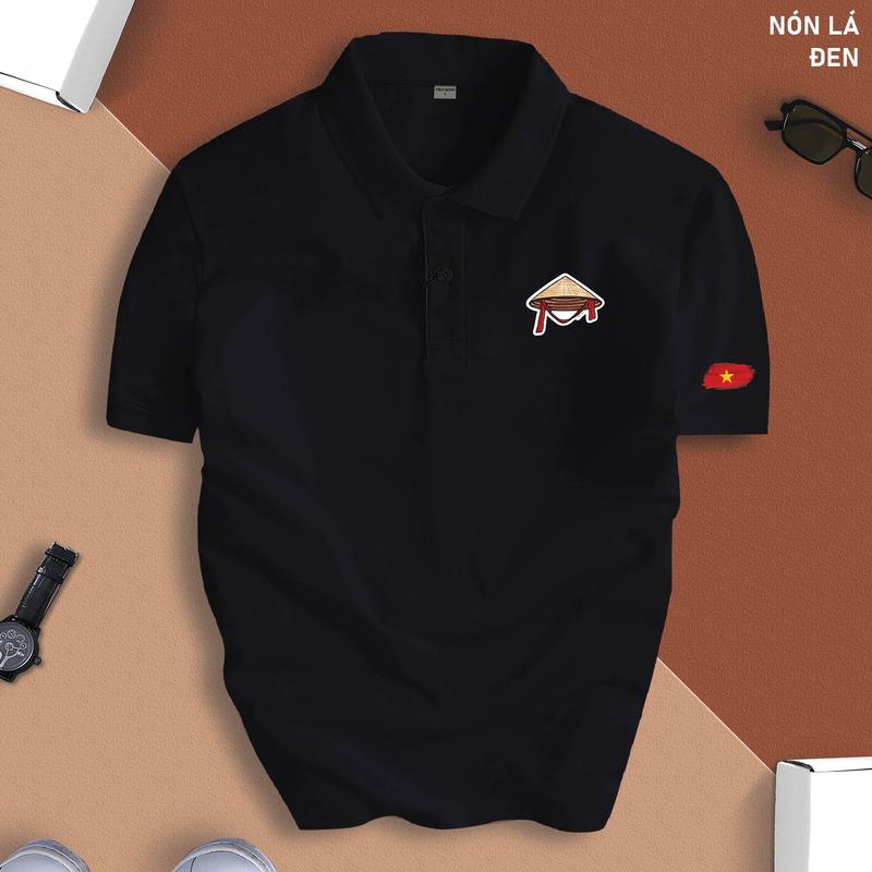 Áo Phông POLO NÓN LÁ VIỆT NAM cổ bẻ basic nam CVC vải cá sấu sang trọng, lịch lãm, thoáng mát Menswear Tay Ngắn Có Cổ 6
