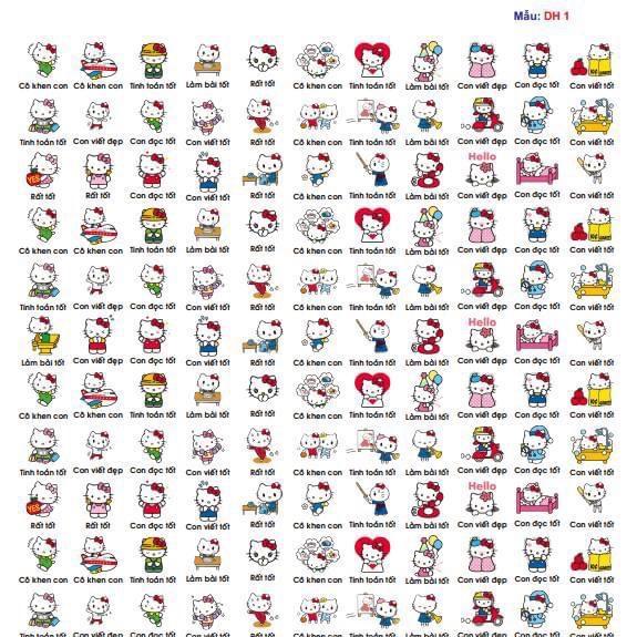 Sticker khen thưởng học sinh set 8 tấm với hơn 1200 miếng dán tạo động lực cho học sinh phấn đấu