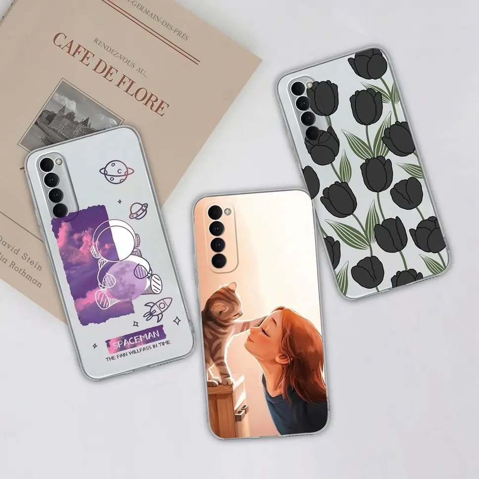 Case For OPPO Reno4 Pro 4G 5G Soft TPU Casing Unique Style Transparent Slim Silicone Shockproof Phone Cover For Reno 4Pro Anti Slip New Hot Housing