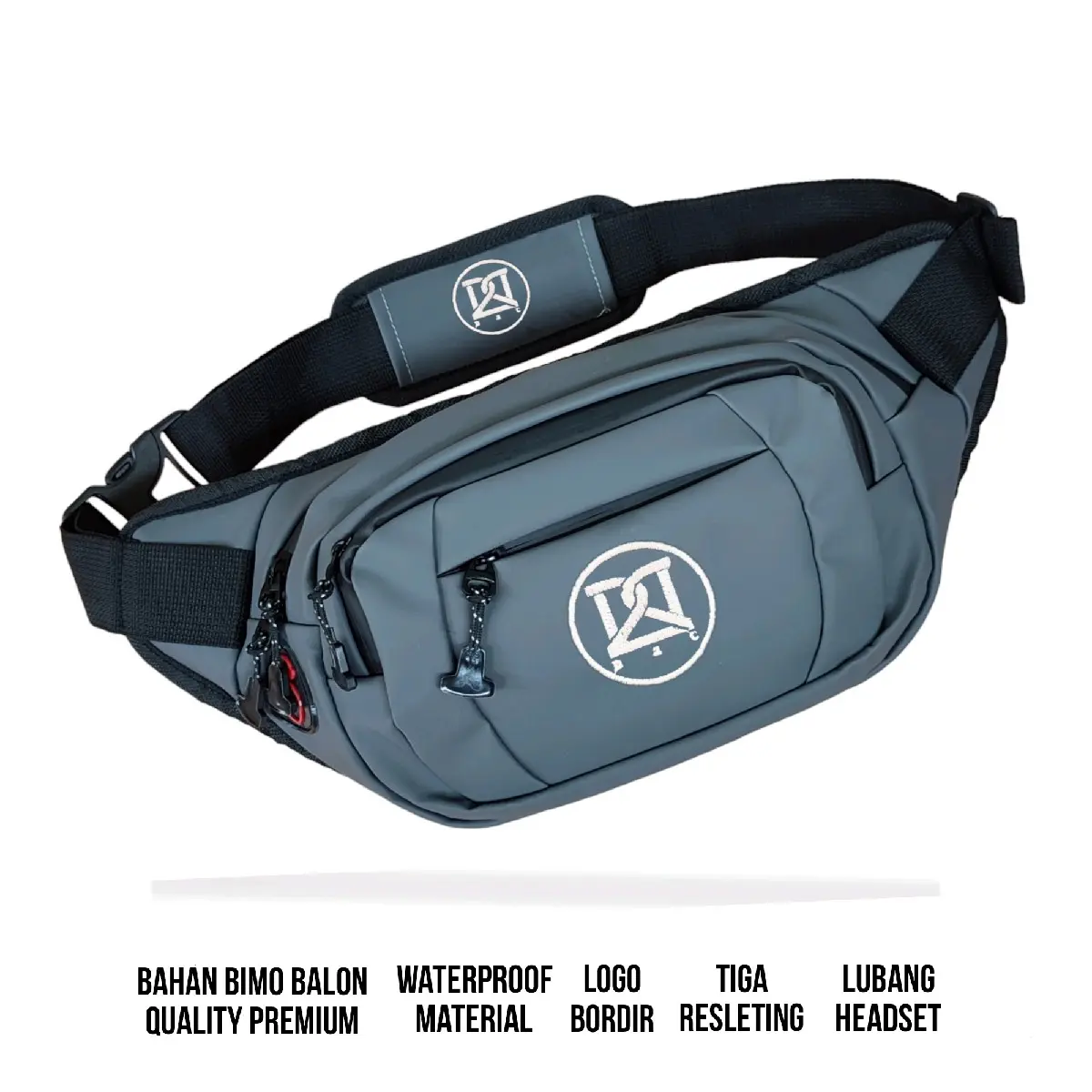 D2C TAS SELEMPANG PINGGANG WATERPROOF WAISTBAG ANTI AIR PRIA WANITA