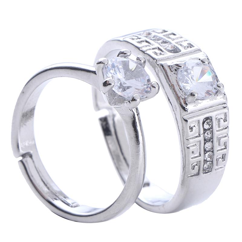 Product Introduction of Nhẫn Đính Hôn Cặp Đôi Cổ Điển, Có Thể Điều Chỉnh Kích Cỡ, Dành Cho Nam Và Nữ, Có Thể Điều Chỉnh, Quà Tặng Lễ Tình Nhân, 1 Đôi 13