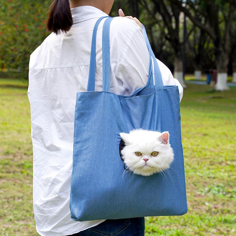 Product Introduction of Pet Canvas Shoulder Bag Lion shaped Cat Tote Bag Comfortable Pet Tote Bag Pet Shoulder Bag Portable Outdoor Cat Tote Bag 30