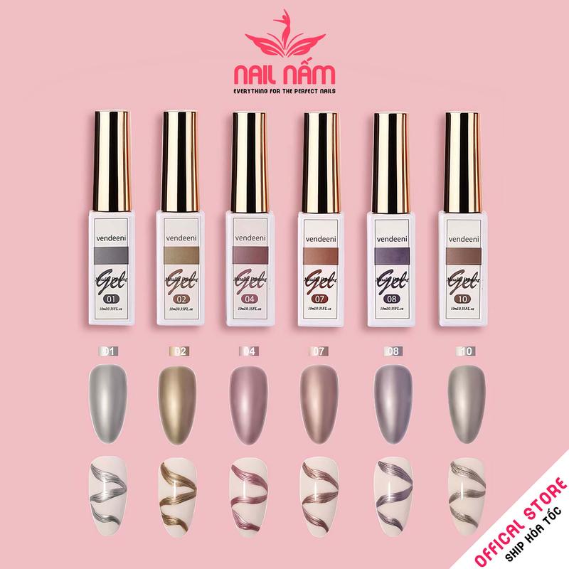 Gel vẽ cọ nét Metan Vendeeni cao cấp chai 12ml đủ màu