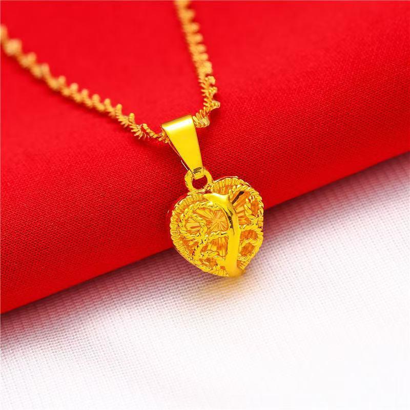 Product Introduction of Necklace Women's brass gold-plated pendant Necklace Water ripple collarbone chain Long-term non-fading jewelry for girlfriend 5