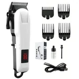 Alat Mesin Cukur Rambut / Hair ClipperRechargeable LCD KM-809A Elektrik Kumis