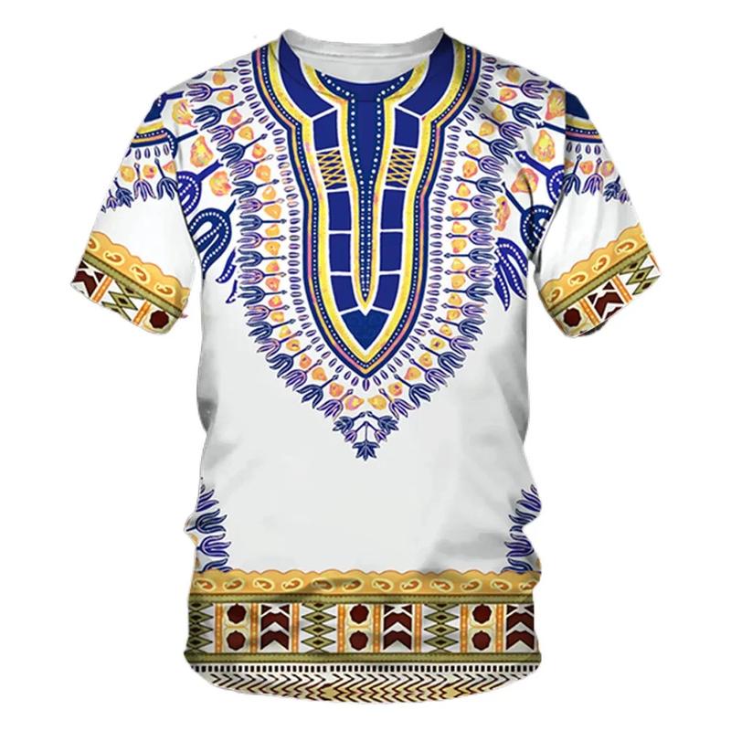Product Introduction of New Summer African Ethnic Style Pattern 3D Print T-Shirts Men Women Tshirt Short Sleeve Oversized Harajuku Tee Top Kid 3D Thai floral print 12