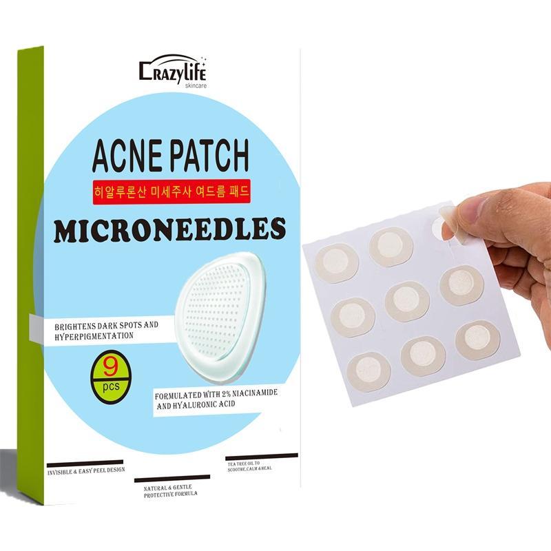 Acne Patch, 9 Counts/set Micro Needle Acne Patch, Invisible Acne Cover Patch, Zit Patch, Pimple Patch, Face Acne Patches, Skin Care Product, Dark Spot Remover 0