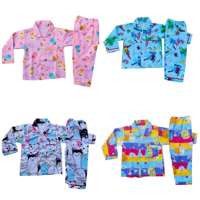 PROMO PIYAMA ANAK TANGAN PANJANG 50 RIBU DAPAT 3 SET BAYI SAMPAI DEWASA 5