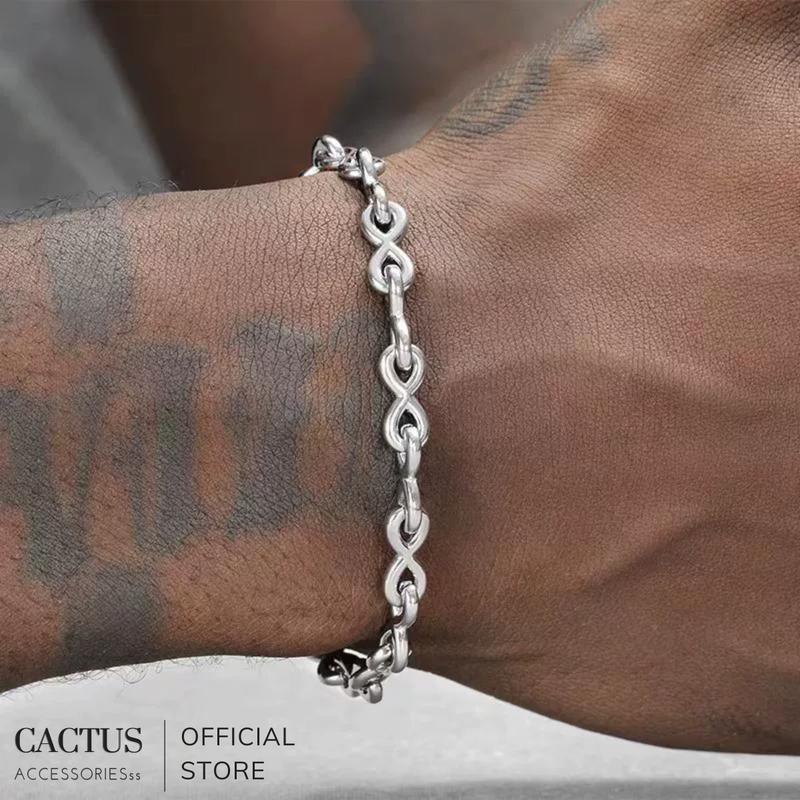 Vòng tay vô cực, lắc tay số 8 phong cách cá tính, thiết kế Unisex nam nữ, Thép titan không gỉ