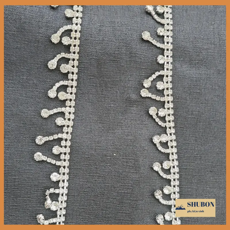 1 mét dây đá toong teng giọt nước đính đá dùng để làm đồ handmade tại nhà - phụ kiện thời trang 3