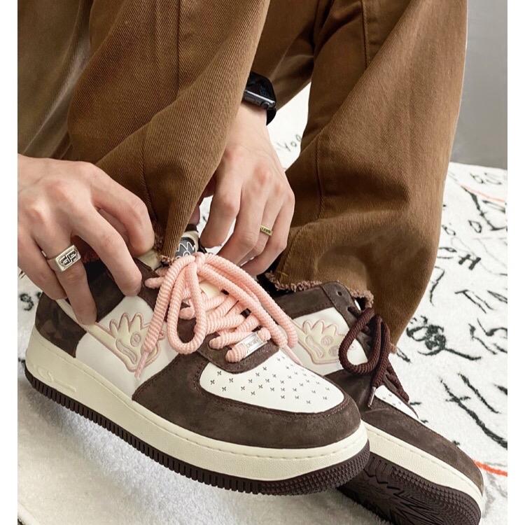 CAT & SOFA  - giày Pink/Brown Shoelaces chính hãng AC219 5