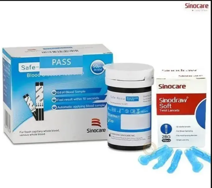 Hộp đường (gluco) Sinocare- Hộp 50 que (tặng 50 kim) 4