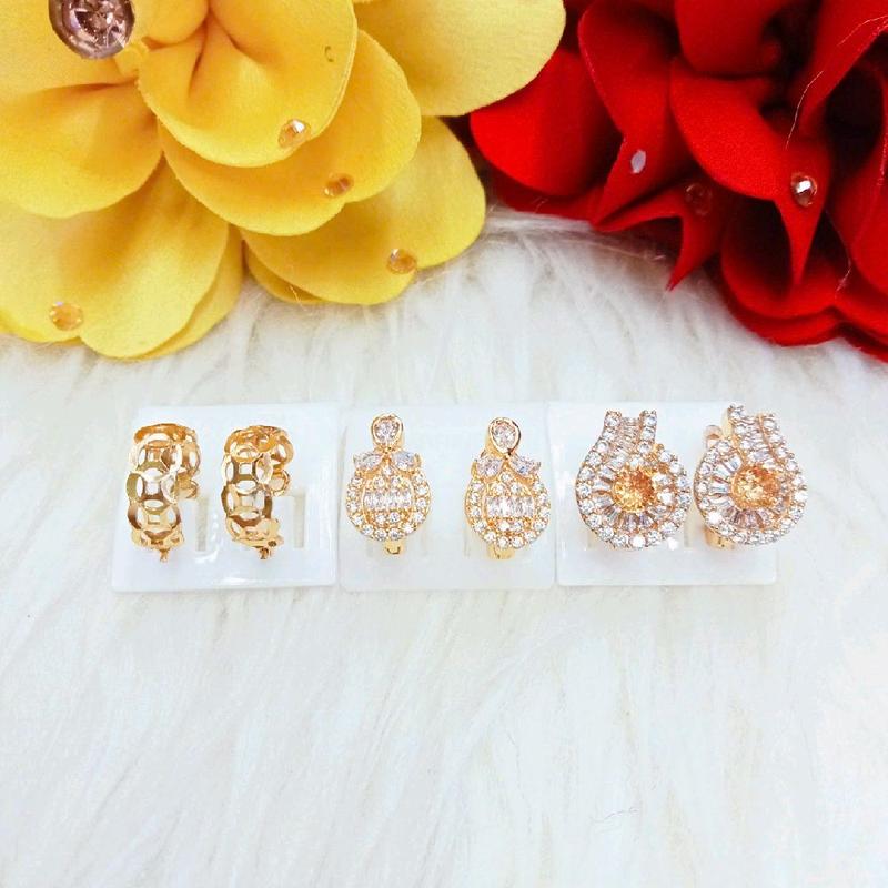 Bông Tai Đồng Đỏ Sát Tai Màu Vàng Miền Tây 750 Mẫu Mới