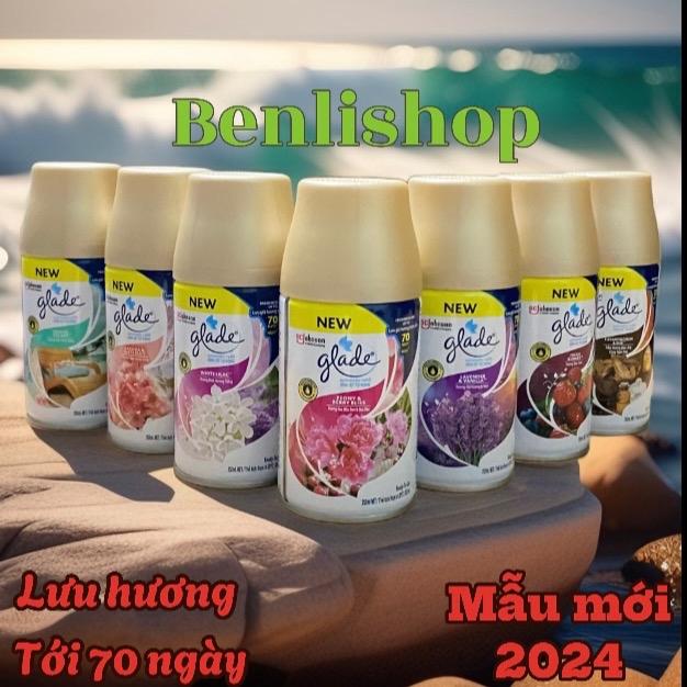 Lõi thơm thay thế cho máy xịt phòng tự động Glade Thái Lan 8 mùi hương Dầu Thơm Phòng Nước Hoa  gia đình mẫu new 252ml