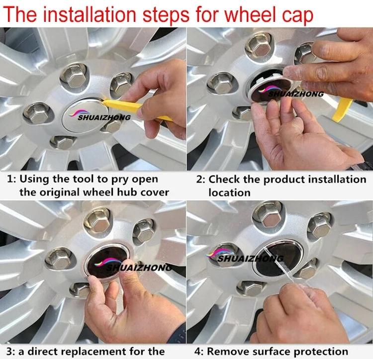 Product Introduction of 4pcs ABS 54mm Black/Silver Car Wheel Center Caps Fit for 50mm Emblem Badge Logo Sticker Rim Hubcap Cover Car Styling Accessories 12