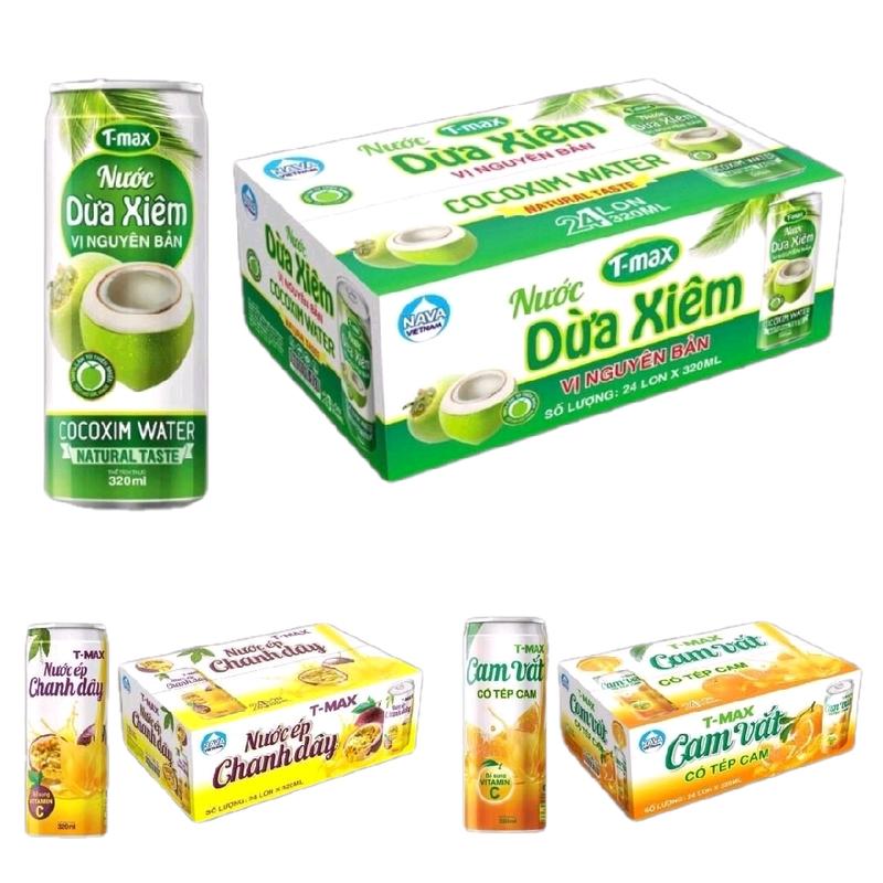 1 thùng nước ngọt (24lon )đóng Lon siêu ngon chọn vị Dừa xiêm, cam vắt , chanh dây