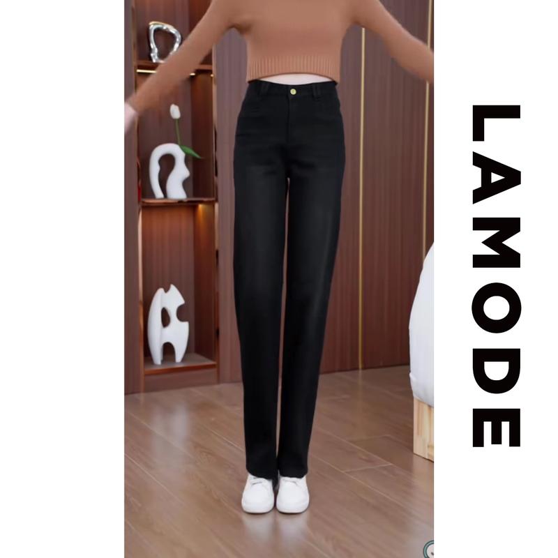 Quần Jean ống xuông cạp cao co giãn mềm mại thoải mái QJF023 - Size S-3XL 7