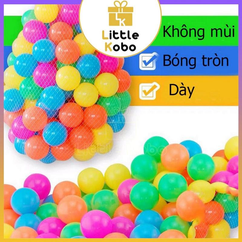 Combo 100 Bóng Nhựa Mềm Cho Bé Hàng Việt Nam Nhà Banh Size To 55mm 75mm Đồ Chơi Trẻ Em - Little Kobo