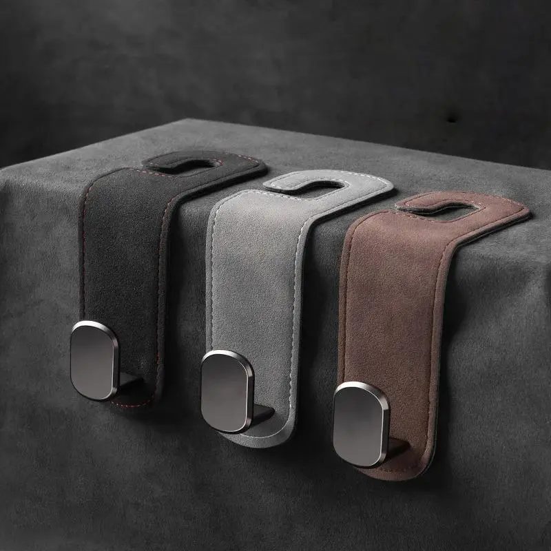 Solid Color Car Seat Headrest Hook, Universal Bend Design Car Seat Headrest Hanger, Car Interior Accessories for Stowing & Tidying
