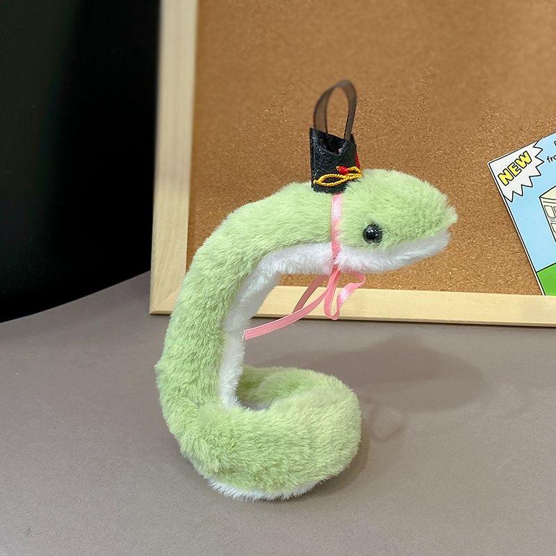 Product Introduction of 2025 New Year Mascular Mascot   Cute Little Green Snake Jewelry (headwear, Hand Decoration) Each Person Brings Good Luck 3