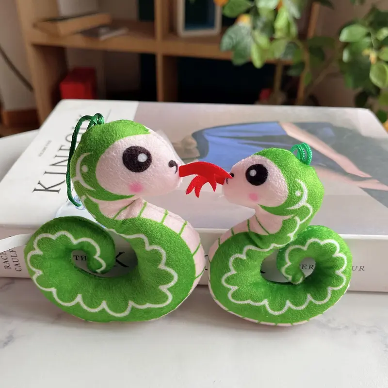 Mini Snake Plush Keychain Charming And Creative Soft Animal Toy ...