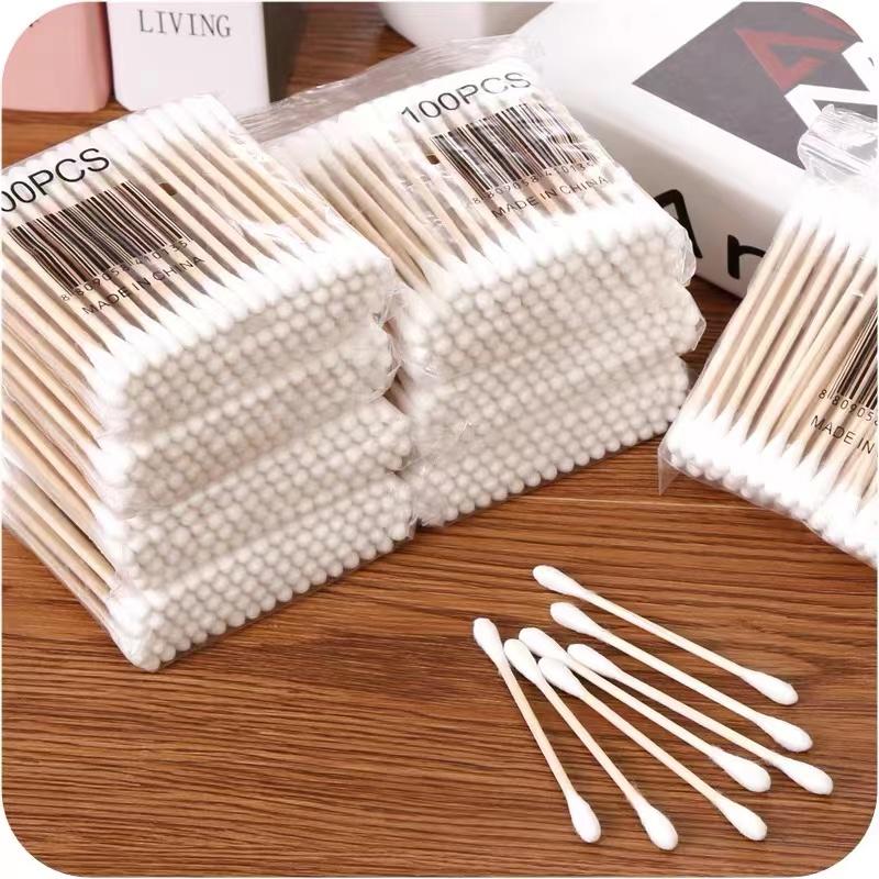 Product Introduction of Double Kapok Swabs Cotton Swabs 100pcs 1pack 0