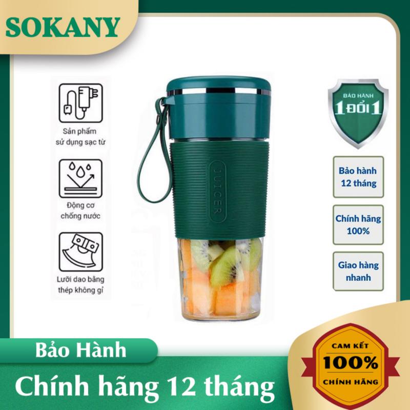 Máy xay mini cầm tay loại thủy tinh 6 lưỡi 300ml, máy xay sinh tố Thuỷ Tinh Thuỷ Tinh RE01