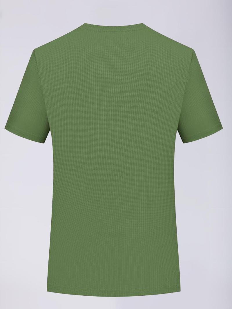 Product Introduction of Men's EKG Print Round Neck Tee, Regular Fit Casual Short Sleeve Crew Neck T-Shirt for Summer, Fashion Men's Top for Daily Wear, Tropical 8