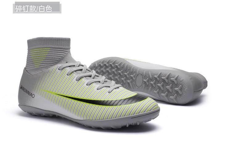 Product Introduction of Giày Futsal dành cho nam và nữ, giày bóng đá có gai dài đến mắt cá chân, giày cao cổ, giày thể thao trong nhà 21