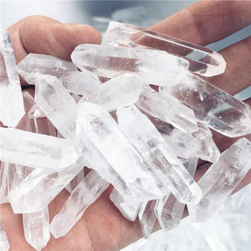Product Introduction of Natural Polished Clear Quartz Crystal Points Column Reiki Healing Wand Energy Stone Raw Stone Mineral Stone Specimen Home DecoraDecorCostumeJewelry & Accessories 3