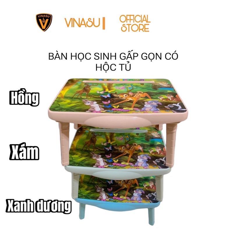  Bàn học sinh gấp gọn bàn ngồi bệt có hộc tủ đựng đồ 