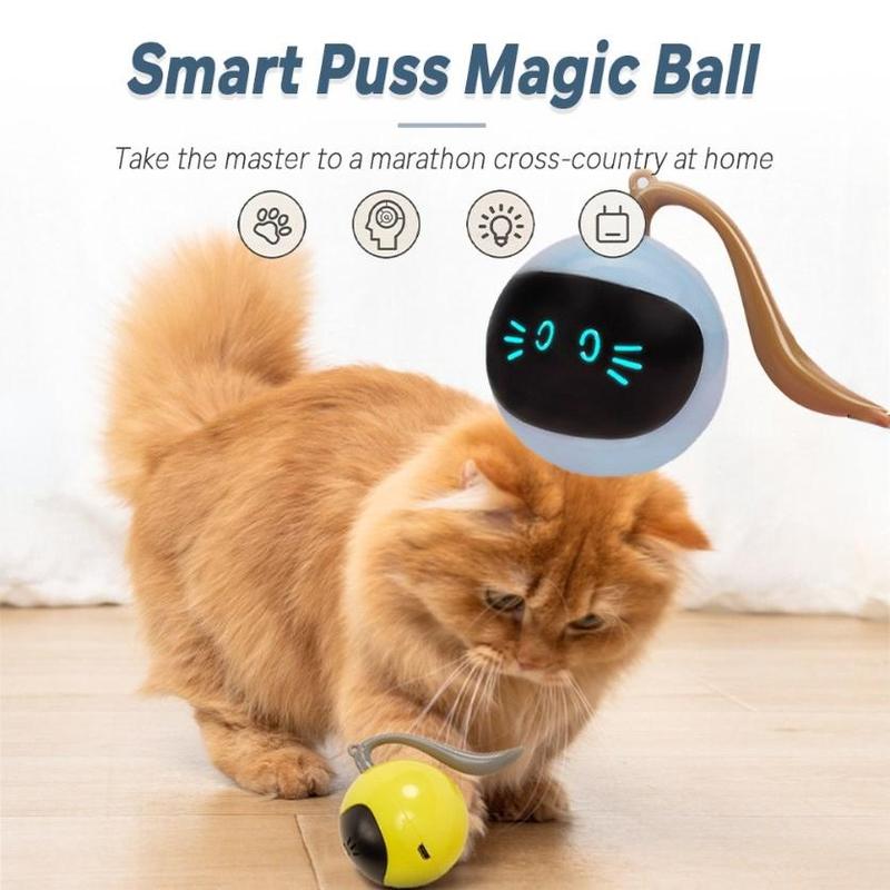1 Pc Pet Cat Smart Rotation Ball Automatically Avoid Obstacles - TikTok ...