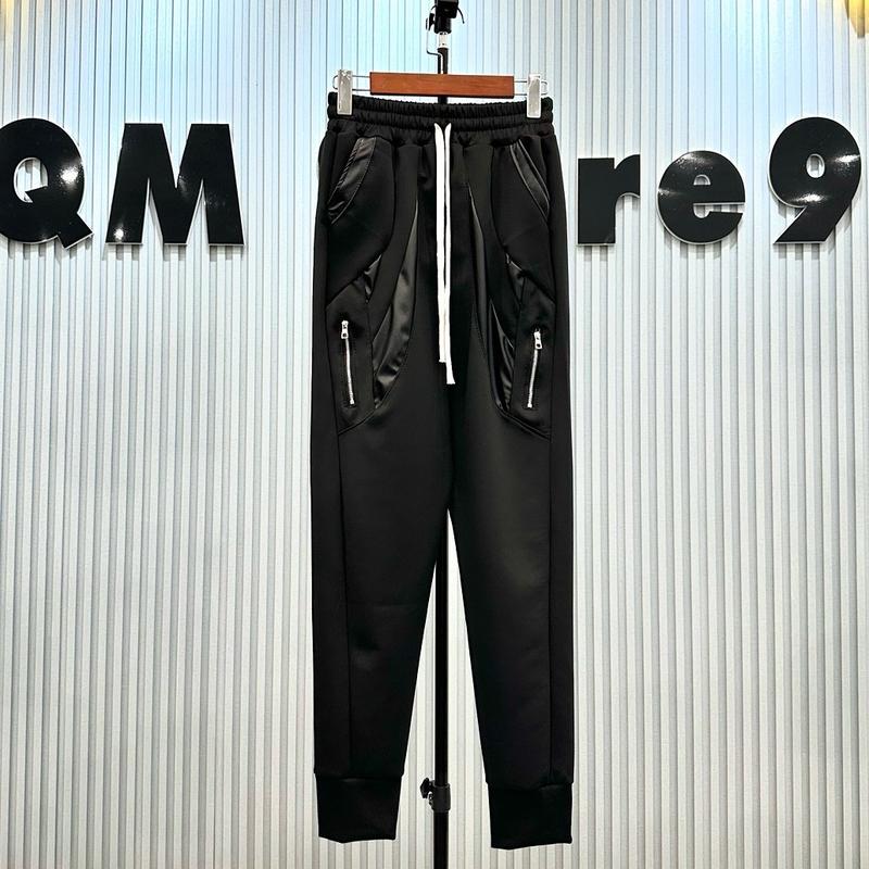 Quần vá Da hoạ tiết móng vuốt giả Khoá 2 bên hottrend Menswear Nam Có Túi