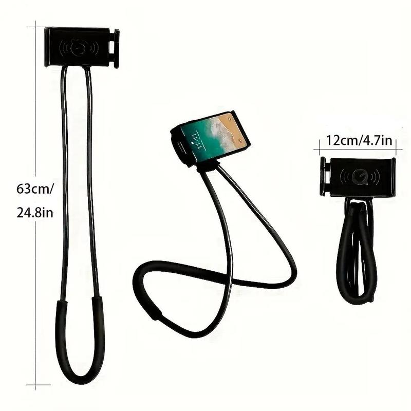 360 Degree Rotatable Neck Phone Holder, Hands-free Mobile Phone Bracket, Flexible Adjustable Phone Holder for Home Office 1