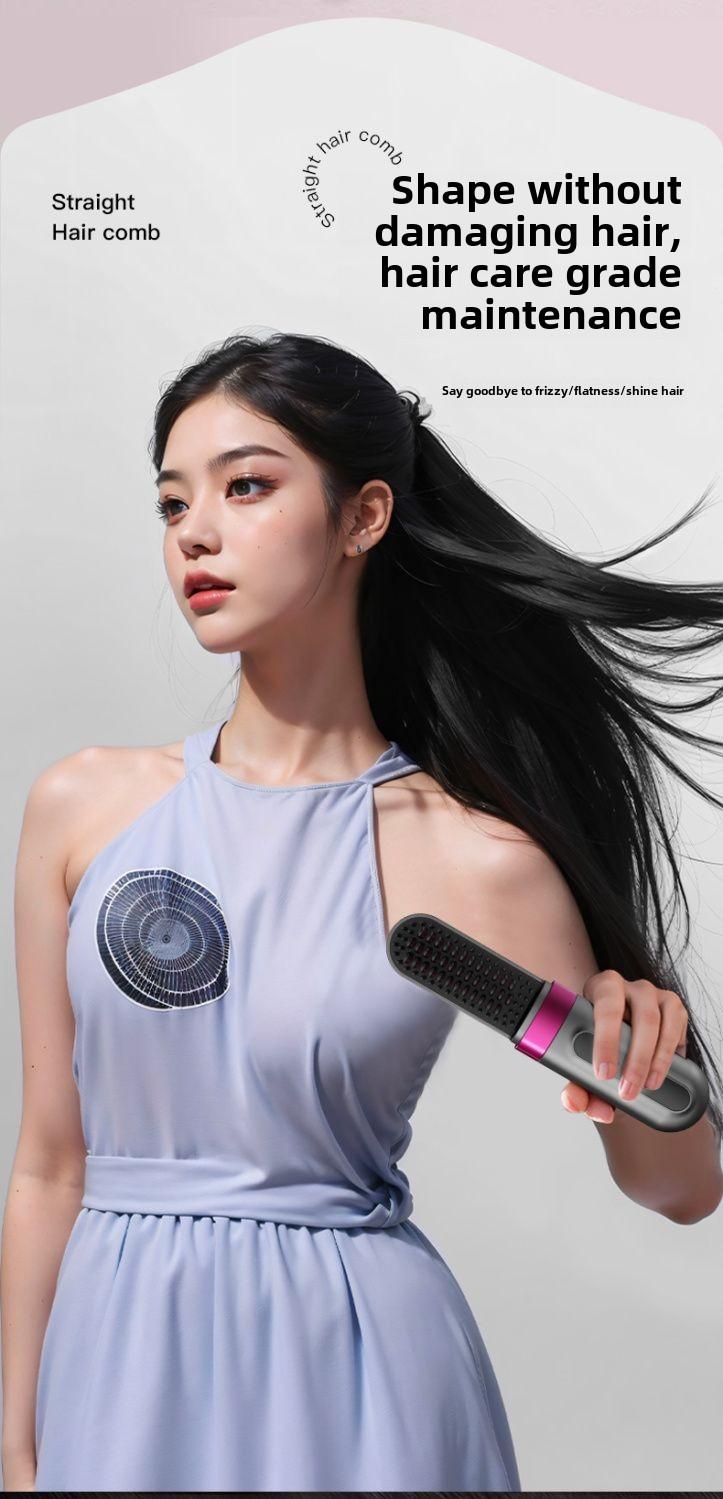 Product Introduction of Xia Xin Hair Straightener Brush Wireless Charging Hair Comb Negative Ion Straightener Portable Electric Comb 4