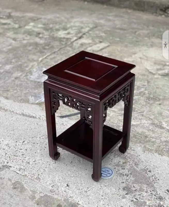 Đôn vuông gỗ lim Nam Phi (cao 50, mặt 30x30 cm) 0
