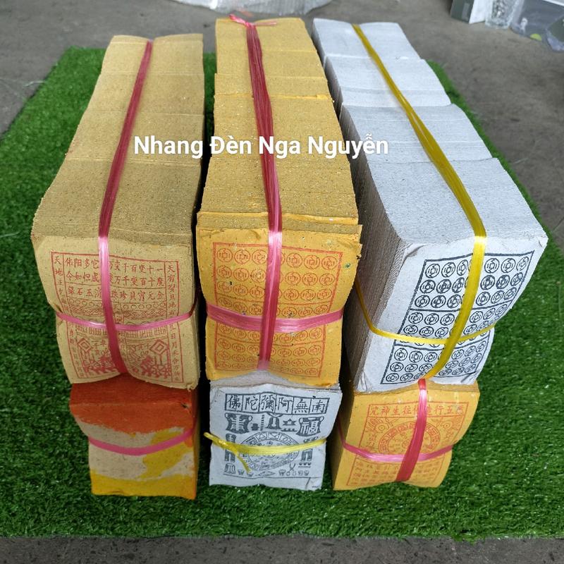   Cây lớn 1,2 kg Giấy cúng tiền tán vàng trắng thanh y,thiên khối,nhãn sanh bạc súc 
