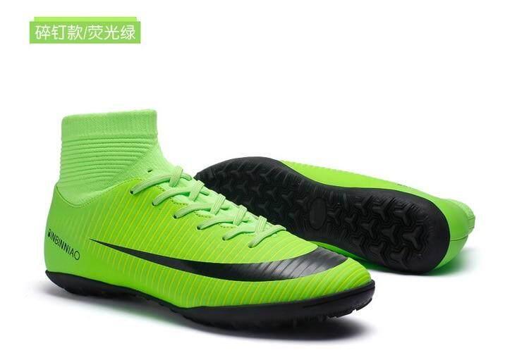 Product Introduction of Giày Futsal dành cho nam và nữ, giày bóng đá có gai dài đến mắt cá chân, giày cao cổ, giày thể thao trong nhà 18